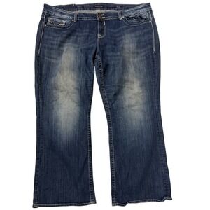 VIGOSS Plus Size 26 The Dallas Bootcut Jeans Women's Medium Wash Stretch Denim